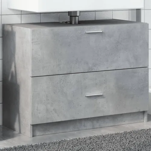 Ormarić za Lavabo - Umivaonik boja betona 78x37x59 cm konstruirano drvo - Beton siva 78 x 37 x 59 cm Cijena