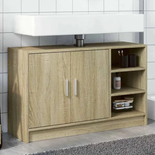 Ormarić za Lavabo - Umivaonik boja hrasta sonome 90 x 29 x 55 cm drveni - Sonoma hrast 90 x 29 x 55 cm Cijena