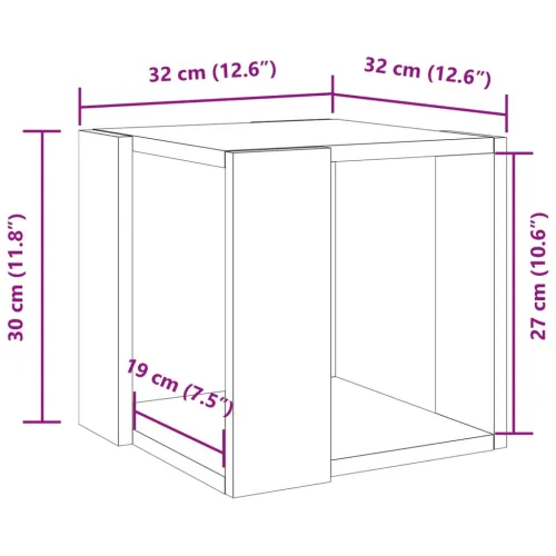 Stolić za kavu boja hrasta 32 x 32 x 30 cm konstruirano drvo - sonoma hrast 32 x 32 x 30 cm 1 Sonoma hrast Cijena