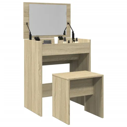 Toaletni stolić sa stolcem boja hrasta sonome 60x40x113,5 cm - sonoma hrast 1 Cijena