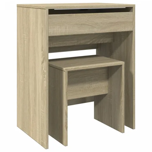 Toaletni stolić sa stolcem boja hrasta sonome 60x40x113,5 cm - sonoma hrast 1 Cijena