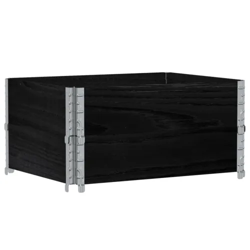 Okviri za palete 2 kom crni 80x60 cm od masivne borovine - Crna 80 x 60 cm 2 Cijena
