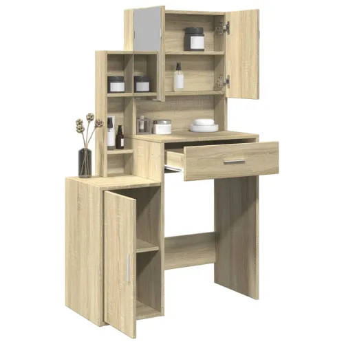 Toaletni stolić s ormarićem boja hrasta sonome 80x35x132 cm - sonoma hrast 1 Cijena