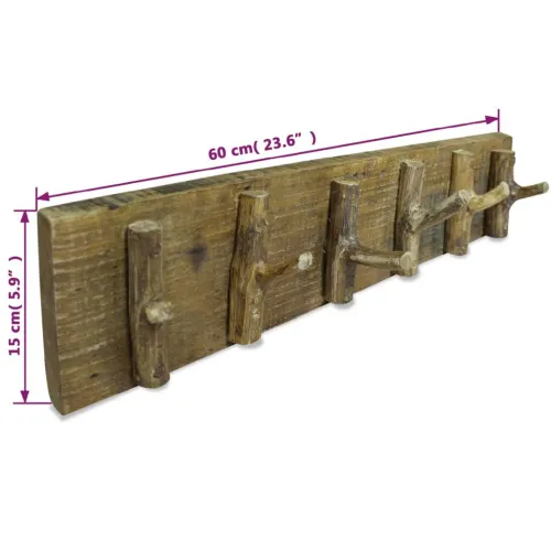 Vješalica za kapute od miješanog recikliranog drva 60 x 15 cm Cijena
