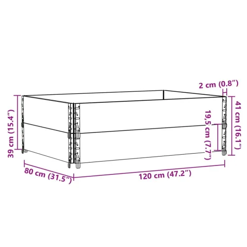 Okviri za palete 2 kom crni 120 x 80 cm od masivne borovine - Crna 120 x 80 cm 2 Cijena