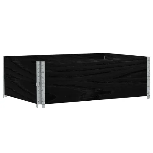 Okviri za palete 2 kom crni 120 x 80 cm od masivne borovine - Crna 120 x 80 cm 2 Cijena