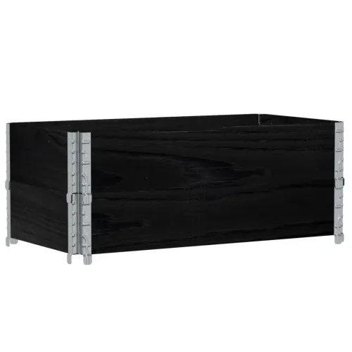 Okviri za palete 2 kom crni 100 x 50 cm od masivne borovine - Crna 100 x 50 cm 2 Cijena