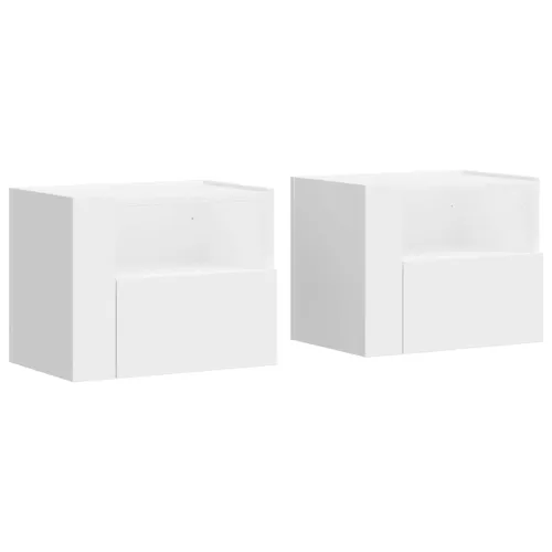 Zidni noćni ormarići 2 kom bijeli 45 x 30 x 35 cm - Bijela 2 Bijela 2 Cijena