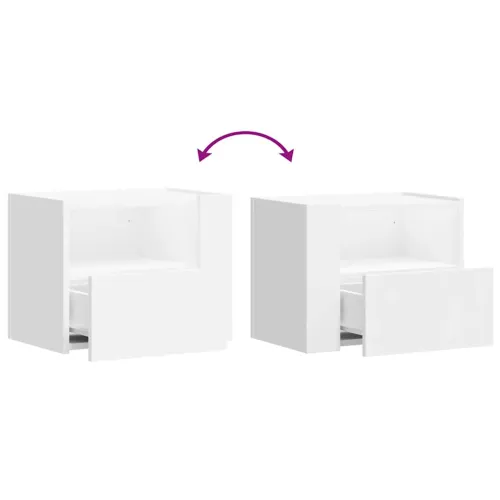 Zidni noćni ormarići 2 kom bijeli 45 x 30 x 35 cm - Bijela 2 Bijela 2 Cijena