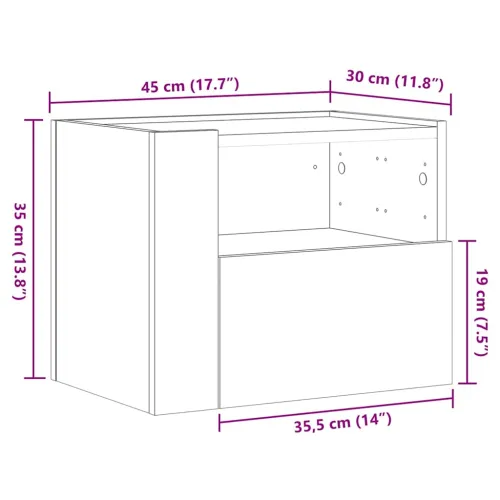 Zidni noćni ormarići 2 kom bijeli 45 x 30 x 35 cm - Bijela 2 Bijela 2 Cijena