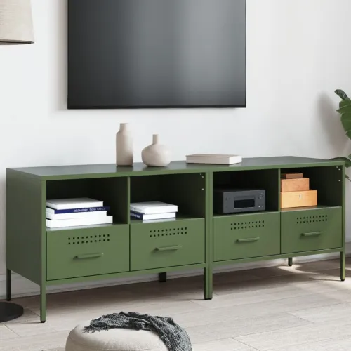 TV ormarići 2 kom maslinastozeleni 68 x 39 x 50,5 cm čelični - Zelena 2 Zelena 2 Cijena