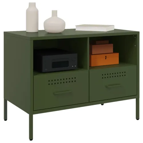TV ormarići 2 kom maslinastozeleni 68 x 39 x 50,5 cm čelični - Zelena 2 Zelena 2 Cijena
