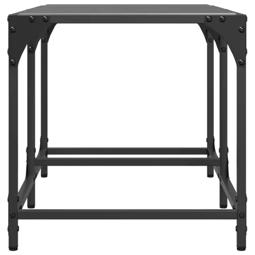 Stolić za kavu s crnom staklenom površinom 78,5x40x40 cm čelik - crno staklo 78.5 x 40 x 40 cm 1 Crno staklo Cijena