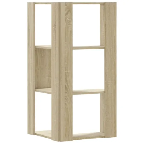 Kutni regal za knjige 3 razine boja hrasta 50x50x102 cm drveni - sonoma hrast 1 Sonoma hrast Cijena