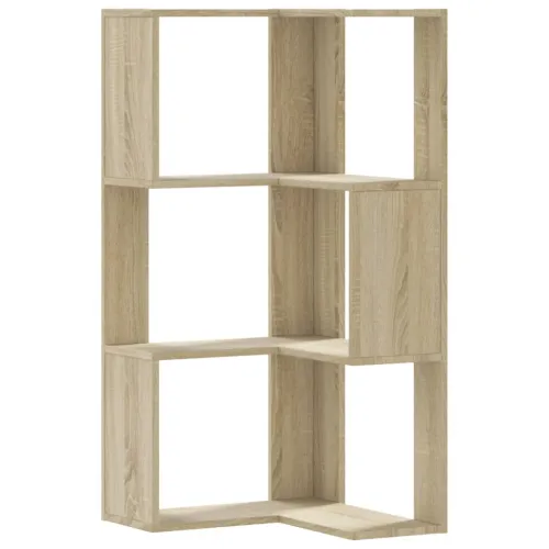 Kutni regal za knjige 3 razine boja hrasta 50x50x102 cm drveni - sonoma hrast 1 Sonoma hrast Cijena