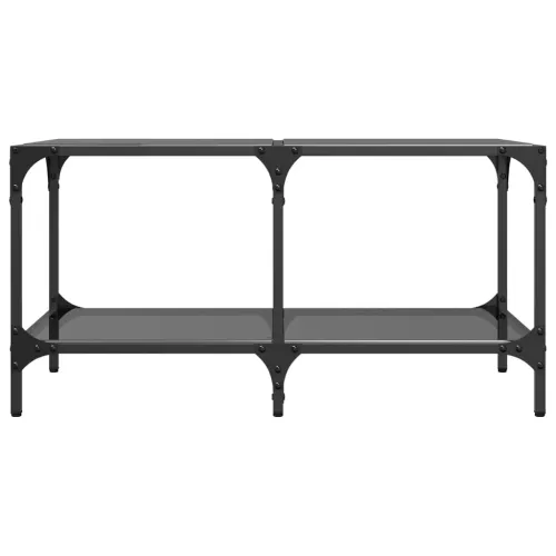 Stolić za kavu s crnom staklenom površinom 78,5x40x40 cm čelik - crno staklo 78.5 x 40 x 40 cm 1 Crno staklo Cijena