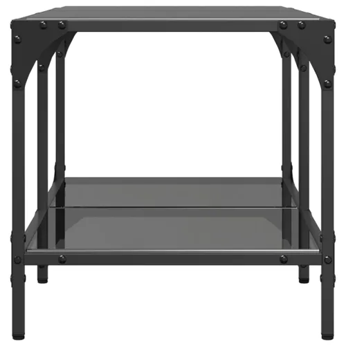 Stolić za kavu s crnom staklenom površinom 78,5x40x40 cm čelik - crno staklo 78.5 x 40 x 40 cm 1 Crno staklo Cijena