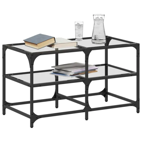 Stolić s prozirnom staklenom površinom 78,5x40x45 cm čelik - prozirno staklo 78.5 x 40 x 45 cm 1 Prozirno staklo Cijena