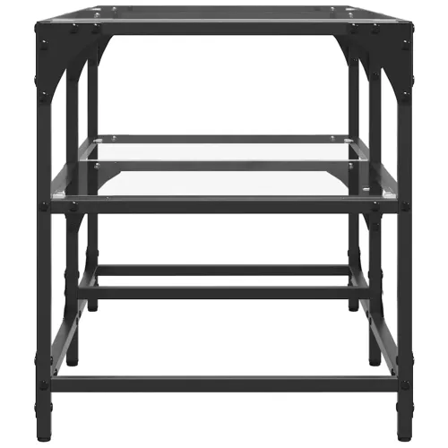 Stolić s prozirnom staklenom površinom 78,5x40x45 cm čelik - prozirno staklo 78.5 x 40 x 45 cm 1 Prozirno staklo Cijena