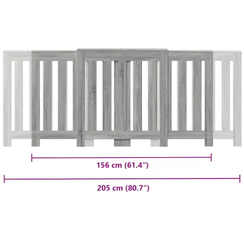 Maska za radijator - Pokrov za radijator hrasta sonome 205x21,5x83,5 cm - Sivi hrast sonoma 205 x 21.5 x 83.5 cm 1 Okomite letvi Cijena