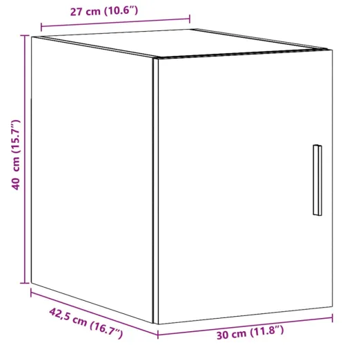 Zidni ormarić boja betona 30x42,5x40 cm od konstruiranog drva - Beton siva 1 Beton siva Cijena