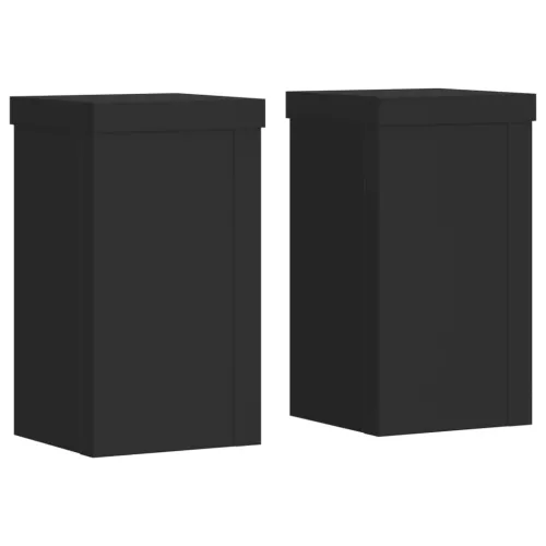 Stalci za biljke 2 kom crni 10x10x18 cm konstruirano drvo - Crna 10 x 10 x 18 cm 2 Crna Cijena