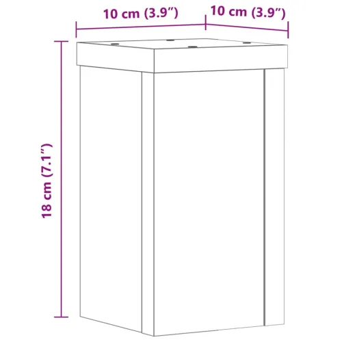 Stalci za biljke 2 kom crni 10x10x18 cm konstruirano drvo - Crna 10 x 10 x 18 cm 2 Crna Cijena