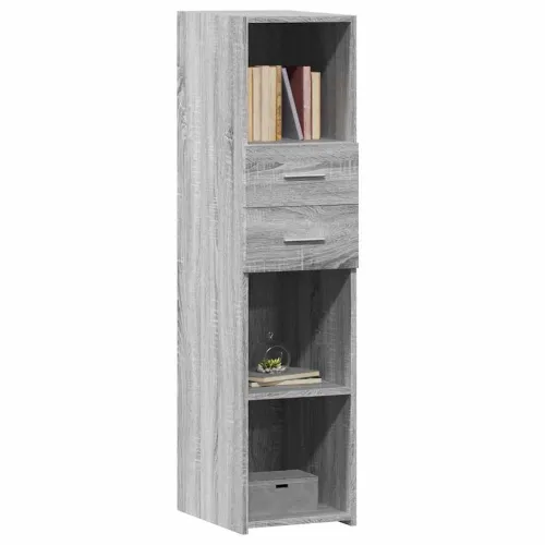 Visoka komoda siva boja hrasta 30x42,5x124 cm konstruirano drvo - Sivi hrast sonoma 30 x 42.5 x 124 cm 1 Sivi hrast sonoma Cijena