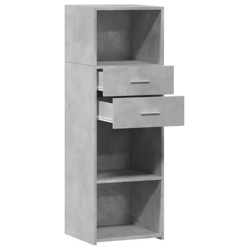 Visoka komoda boja betona 40 x 42,5 x 124 cm konstruirano drvo - Beton siva 1 Beton siva Cijena