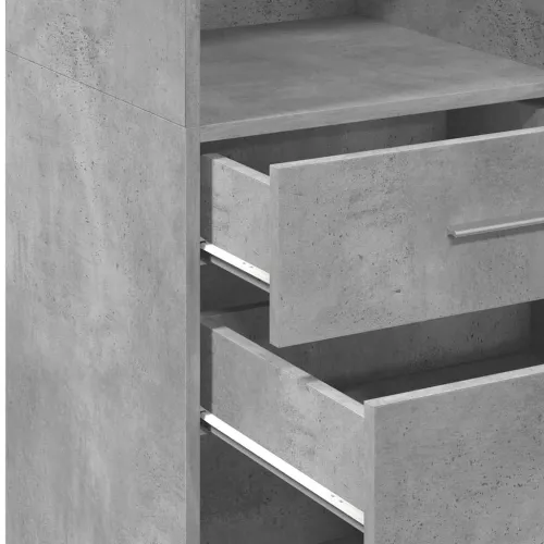 Visoka komoda boja betona 40 x 42,5 x 124 cm konstruirano drvo - Beton siva 1 Beton siva Cijena