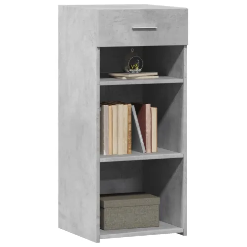 Komoda siva boja betona 40 x 42,5 x 93 cm od konstruiranog drva - Beton siva 1 Beton siva Cijena