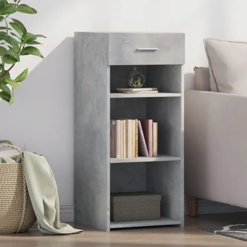 Komoda siva boja betona 40 x 42,5 x 93 cm od konstruiranog drva - Beton siva 1 Beton siva Cijena