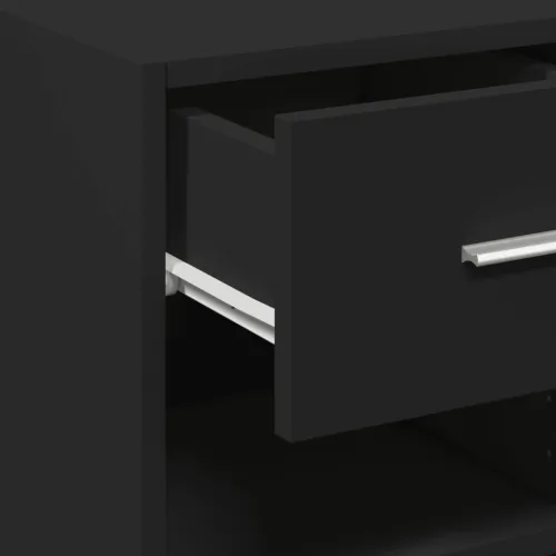 Komoda crna 45 x 42,5 x 93 cm od konstruiranog drva - Crna 1 Crna Cijena