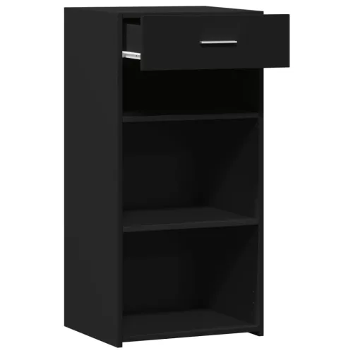Komoda crna 45 x 42,5 x 93 cm od konstruiranog drva - Crna 1 Crna Cijena