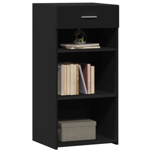 Komoda crna 45 x 42,5 x 93 cm od konstruiranog drva - Crna 1 Crna Cijena