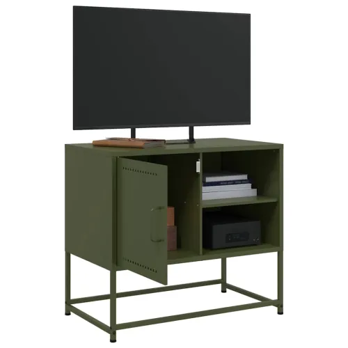 TV ormarić maslinastozeleni 68x39x60,5 cm čelični - Zelena 1 Zelena Cijena