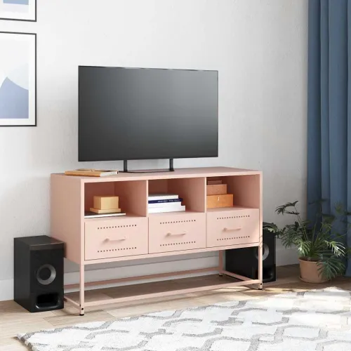 TV ormarić ružičasti 100,5x39x60,5 cm čelični - Ružičasta 1 Cijena