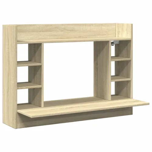 Zidni radni stol boja hrasta sonome 105x48x75 cm drveni - sonoma hrast Sonoma hrast Cijena