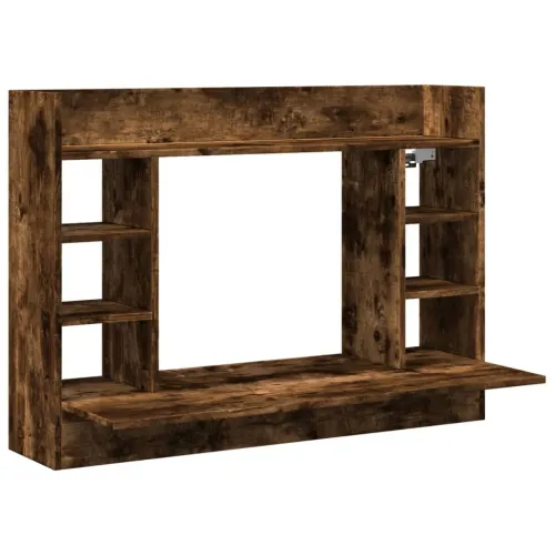 Zidni radni stol boja dimljenog hrasta 105x48x75 cm drveni - Dimljeni hrast Dimljeni hrast Cijena