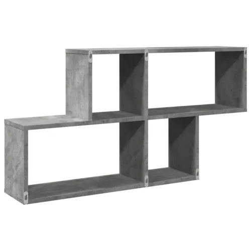 Zidna polica siva boja betona 100 x 20 x 53 cm drvena - Beton siva 1 1 Beton siva Cijena