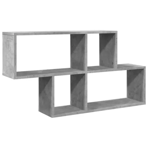 Zidna polica siva boja betona 100 x 20 x 53 cm drvena - Beton siva 1 1 Beton siva Cijena