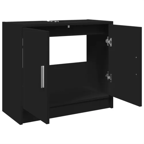 Ormarić za Lavabo - Umivaonik crni 63 x 29 x 55 cm konstruirano drvo - Crna 1 Crna Cijena