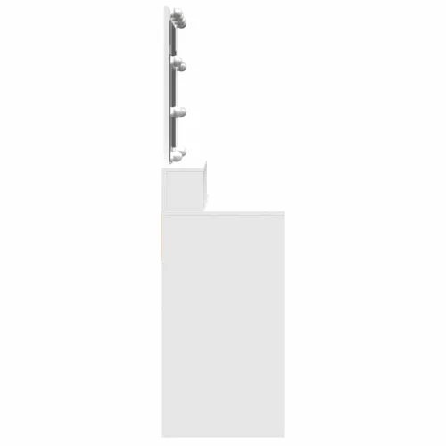 Toaletni stolić s LED svjetlima bijeli 80 x 41 x 144,5 cm - Bijela 1 Bijela Cijena