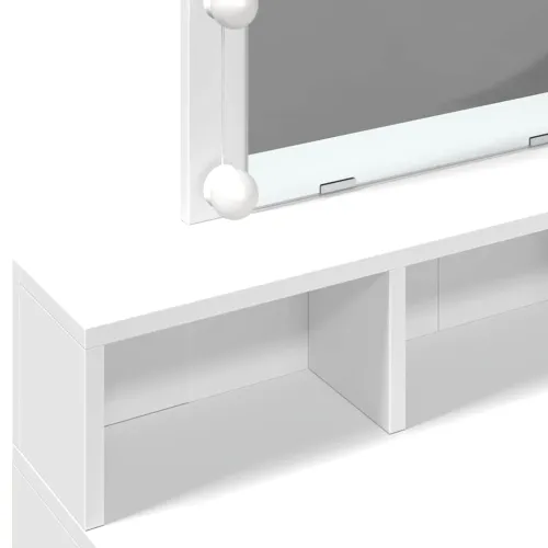 Toaletni stolić s LED svjetlima bijeli 80 x 41 x 144,5 cm - Bijela 1 Bijela Cijena