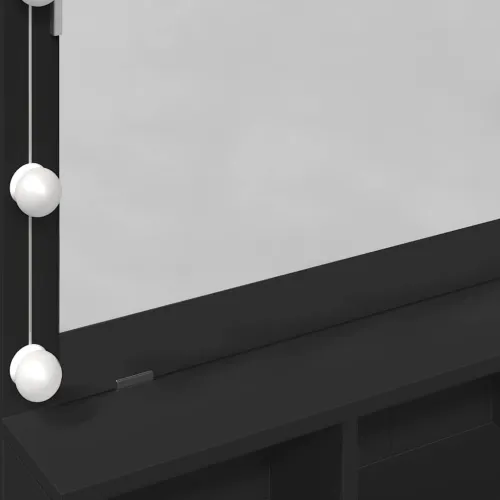 Toaletni stolić s LED svjetlima crni 80x41x134,5 cm - Crna 1 Crna Cijena