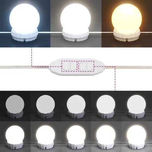 Toaletni stolić s LED svjetlima crni 80x41x134,5 cm - Crna 1 Crna Cijena