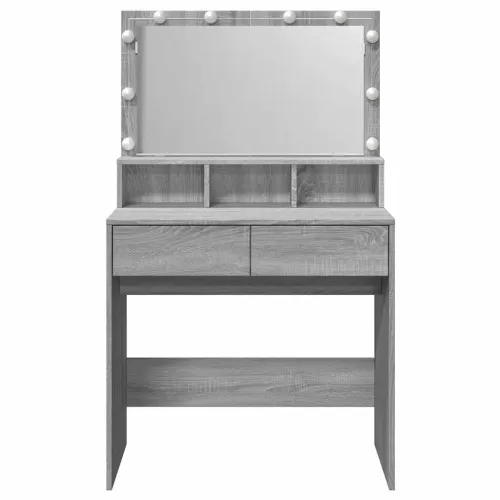 Toaletni stolić s LED svjetlima boja hrasta 80x41x134,5 cm - Sivi hrast sonoma 1 Sivi hrast sonoma Cijena
