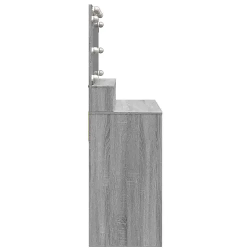 Toaletni stolić s LED svjetlima boja hrasta 80x41x134,5 cm - Sivi hrast sonoma 1 Sivi hrast sonoma Cijena