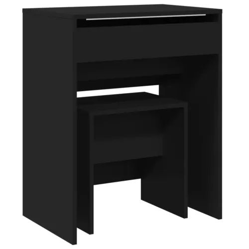 Toaletni stolić sa stolcem crni 60 x 40 x 113,5 cm - Crna 1 Crna Cijena