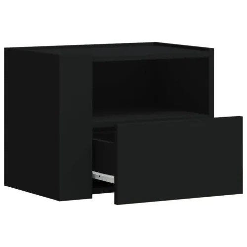 Zidni noćni ormarić crni 45 x 30 x 35 cm - Crna 1 Crna 1 Cijena